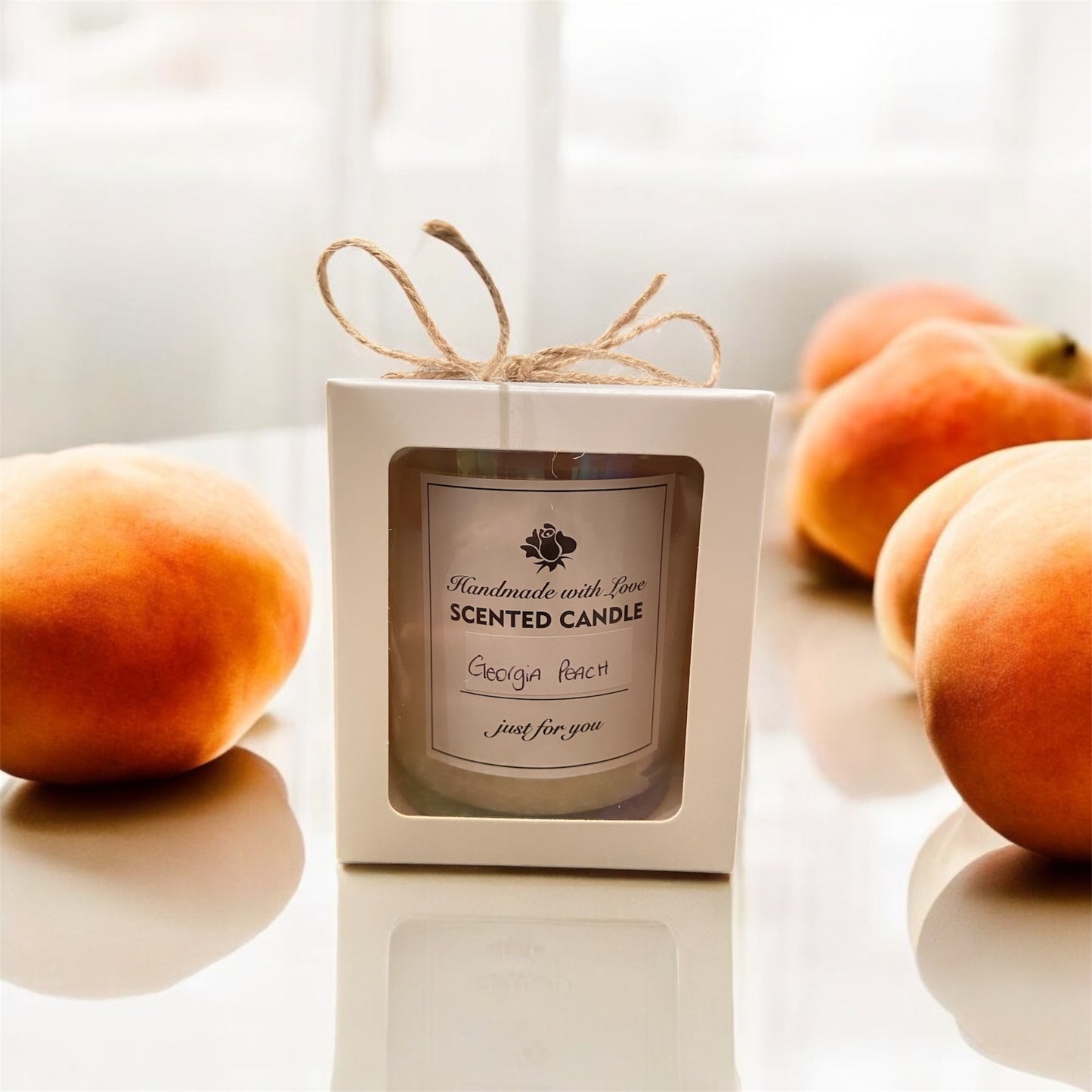 Juicy Georgia Peach Candle – Sweet & Fruity Citrus Blend with Vanilla & Musk for a Cozy, Refreshing Summer Vibe