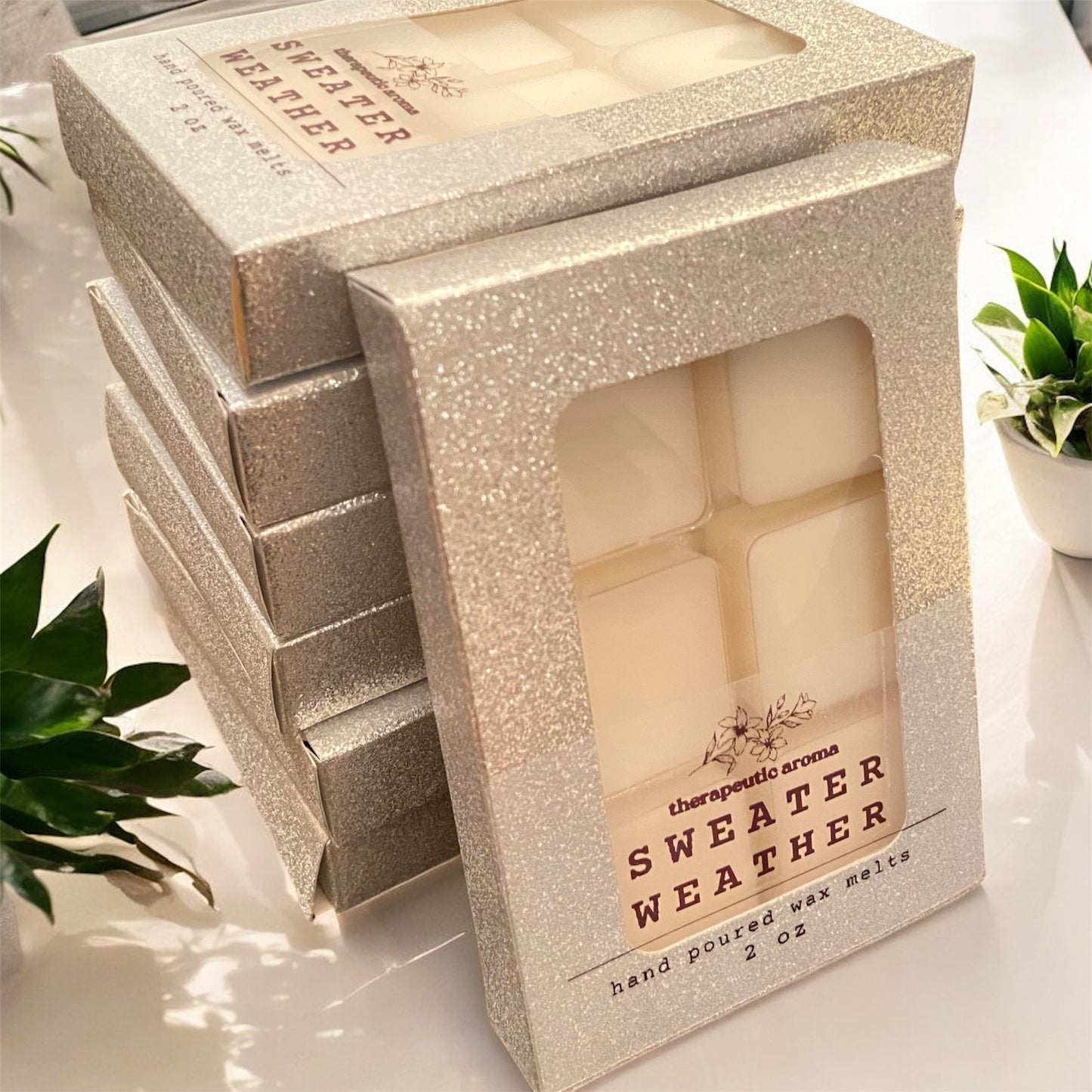 Luxe Wax Melts - Elegant Box with Clear Pockets, Ideal for Aroma and Fragrance Decoration, Cozy and Elegant Design