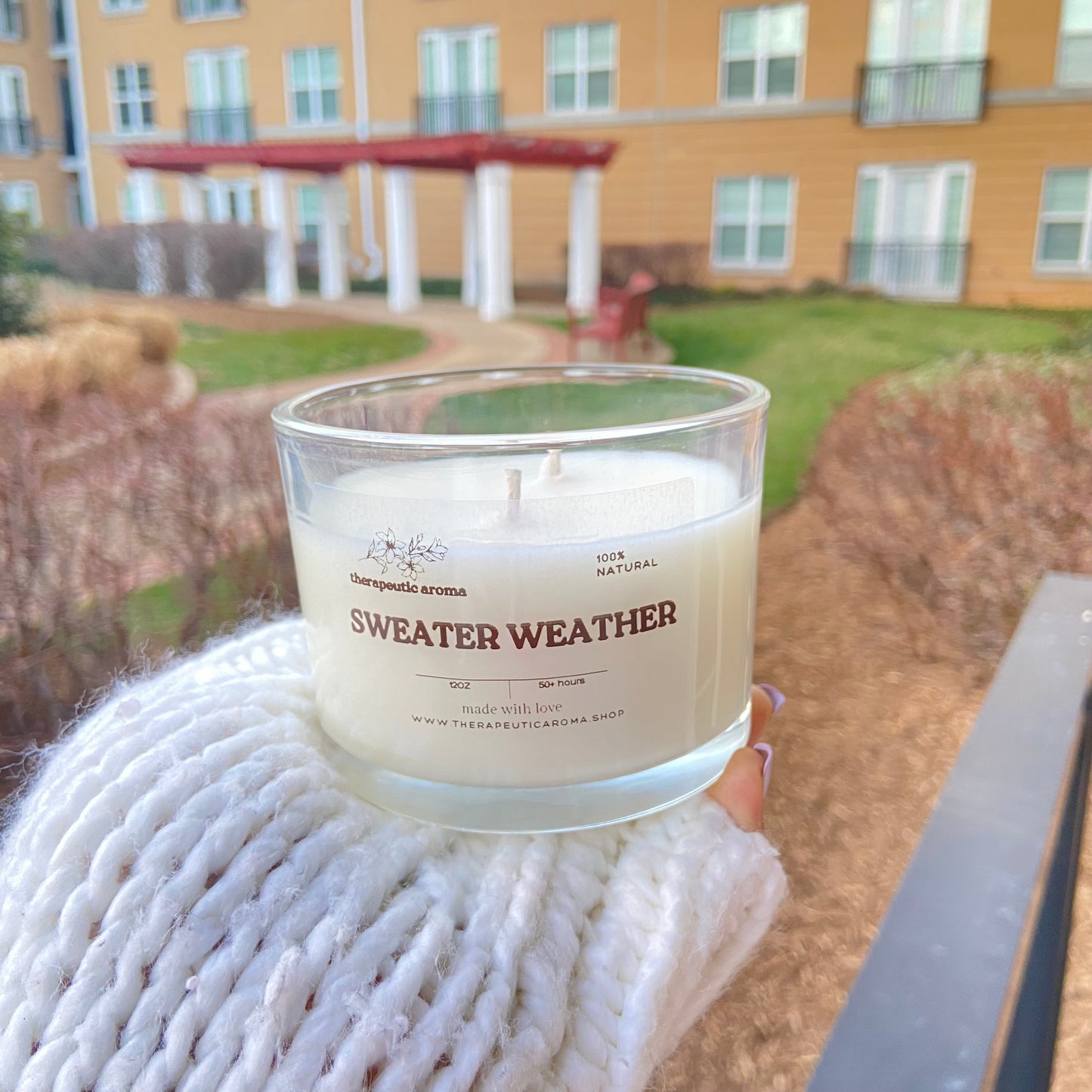 Sweater Weather Bliss - Cozy Autumn Leaves & Woodsy Mint Candle