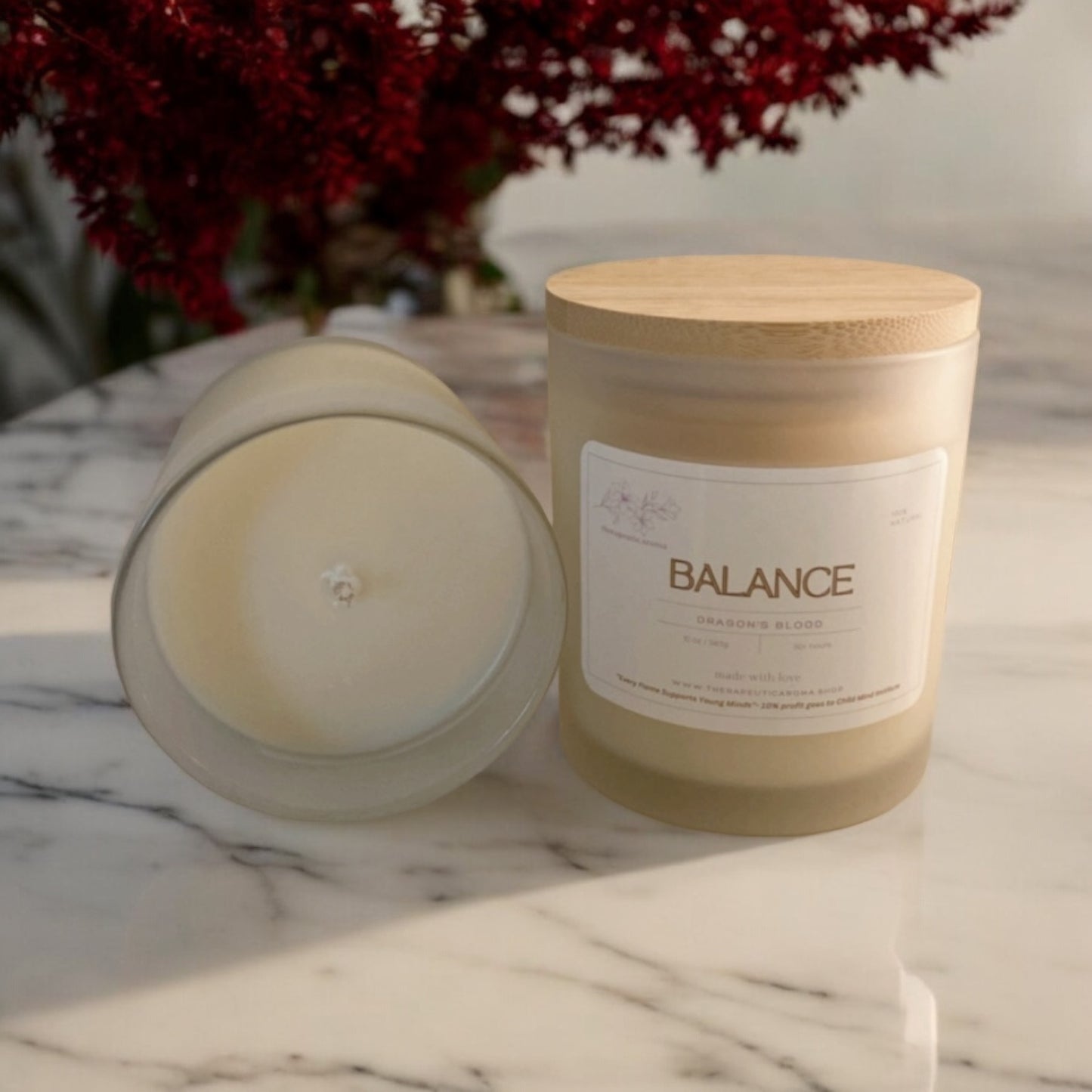 Dragons Blood Candle – Bold Orange Rind, Floral Geranium & Rose with Musk, Clove & Patchouli for a Mystical, Warm & Inviting Aroma