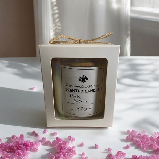 Pink Sugar Cotton Candy Candle – Sweet Berries, Warm Caramel & Fluffy Vanilla with a Cozy, Nostalgic Twist