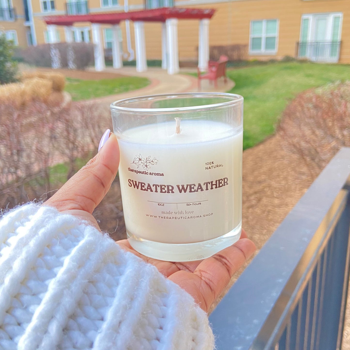 Sweater Weather Bliss - Cozy Autumn Leaves & Woodsy Mint Candle