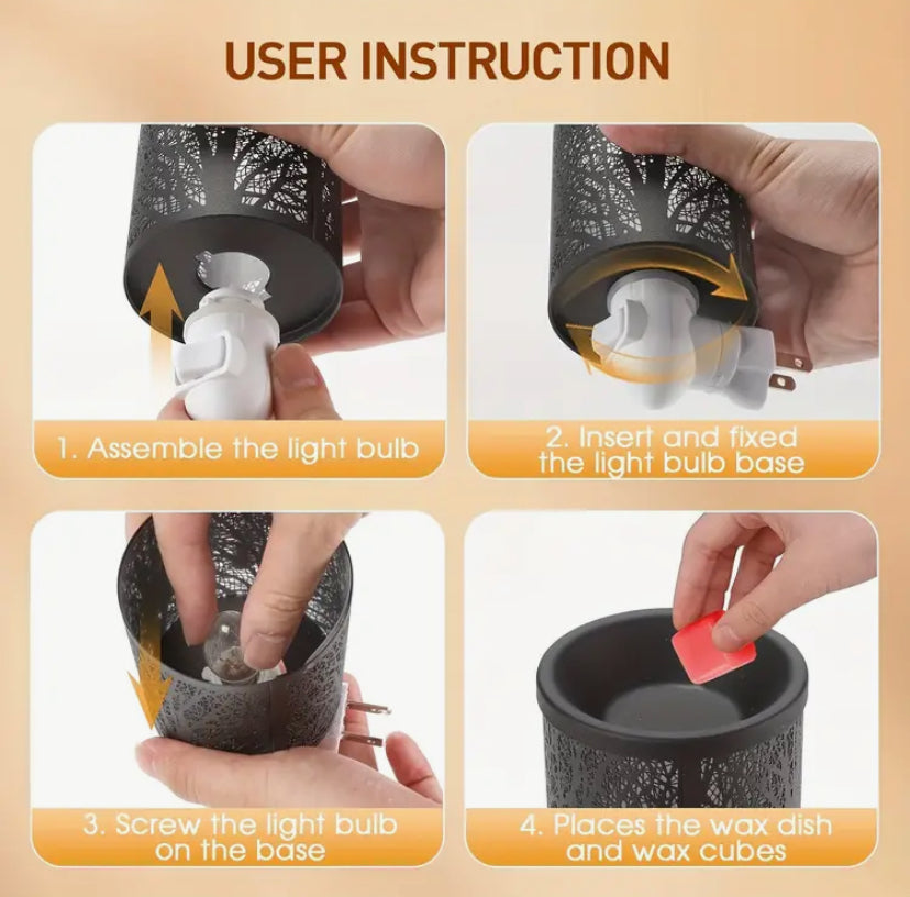 Aesthetic Plug-In Wax Warmer for Cozy Vibes – Electric Fragrance Diffuser & Home Décor – Perfect for Bedrooms, Living Rooms & Self-Care Nights – Relaxing Ambiance for Wax Melts & Essential Oils