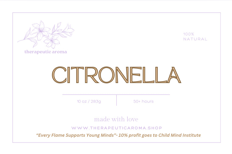 Citronella Candle – Fresh Lemon & Orange, Energizing Eucalyptus & Citronella for a Refreshing, Outdoor-Ready Scent