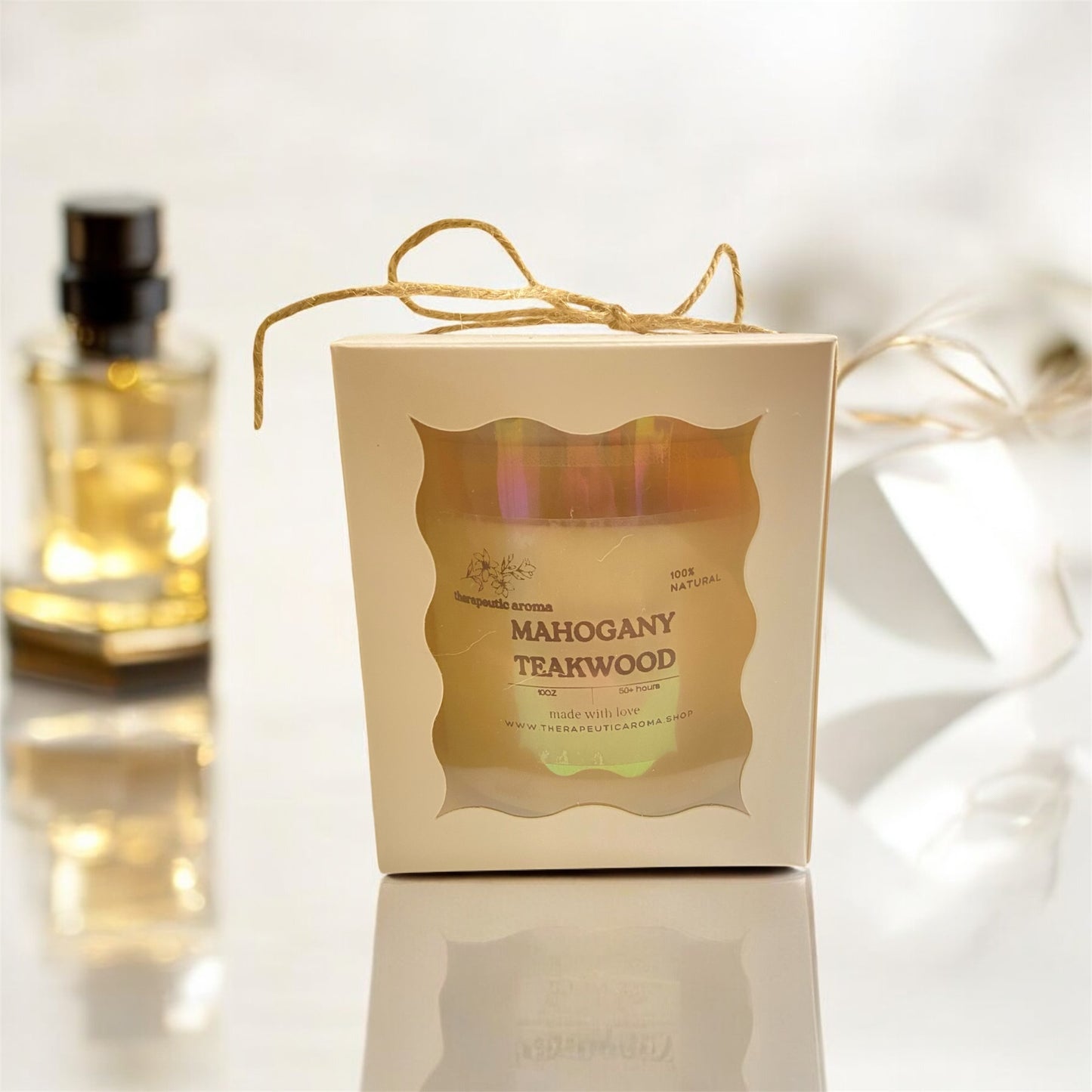 Timber Luxe: Mahogany Teakwood Scented Candle – Bold, Earthy & Sophisticated