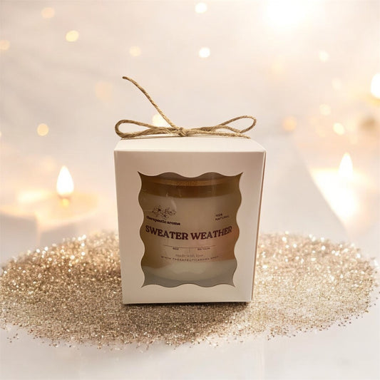 Sweater Weather Bliss - Cozy Autumn Leaves & Woodsy Mint Candle